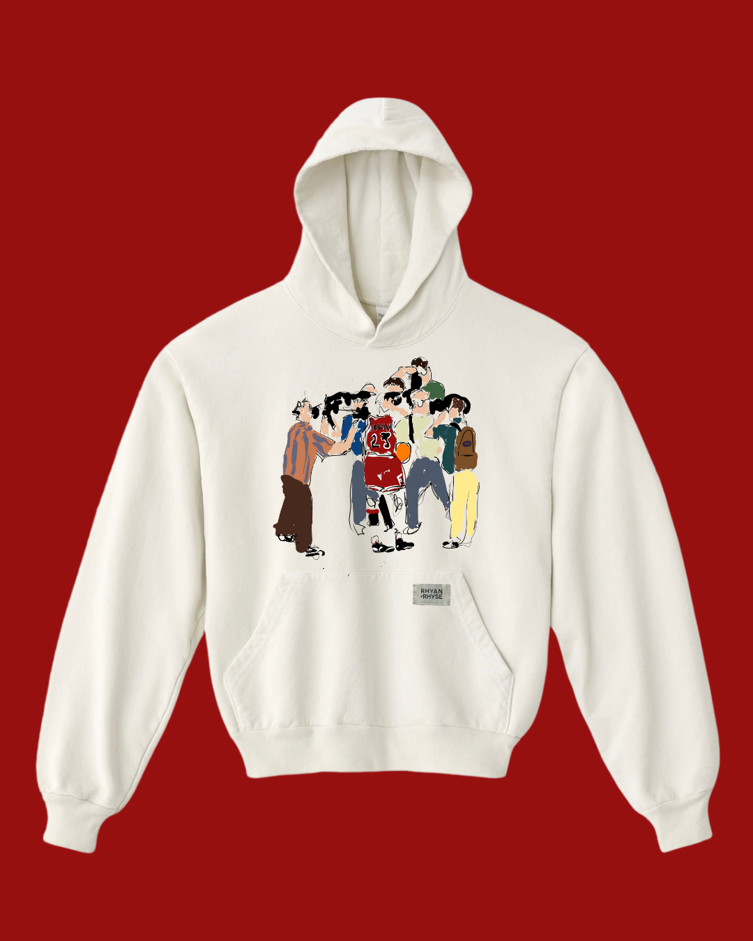 white red jordan hoodie